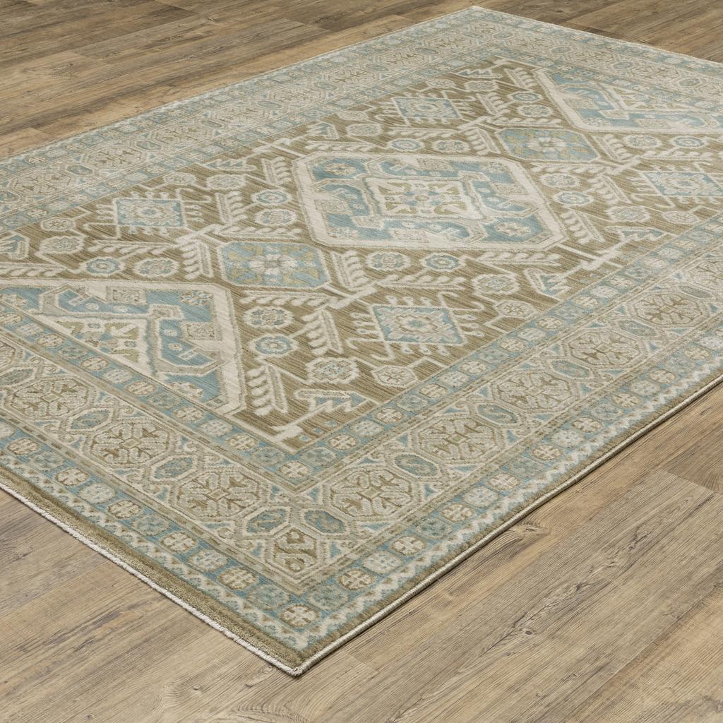 Oriental Weavers Maeve MAE08 Brown Rectangle Indoor Area Rug Oriental Pattern-