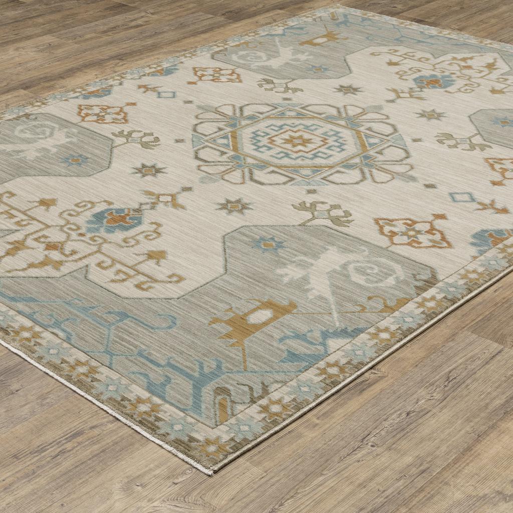 Oriental Weavers Maeve MAE09 Beige Rectangle Indoor Area Rug Oriental Pattern-