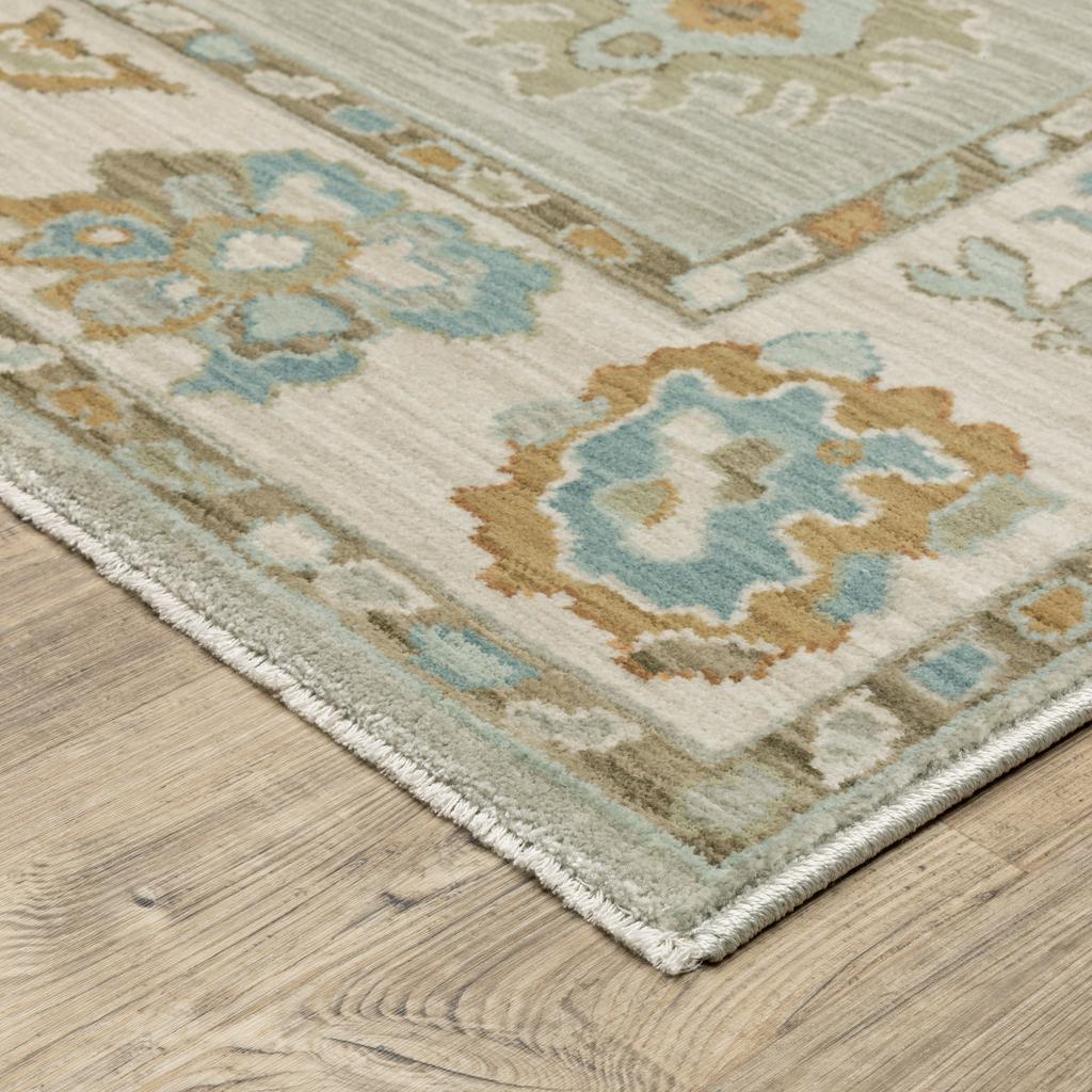 Oriental Weavers Maeve MAE11 Grey Rectangle Indoor Area Rug Oriental Pattern-