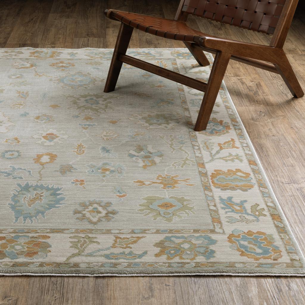 Oriental Weavers Maeve MAE11 Grey Rectangle Indoor Area Rug Oriental Pattern-