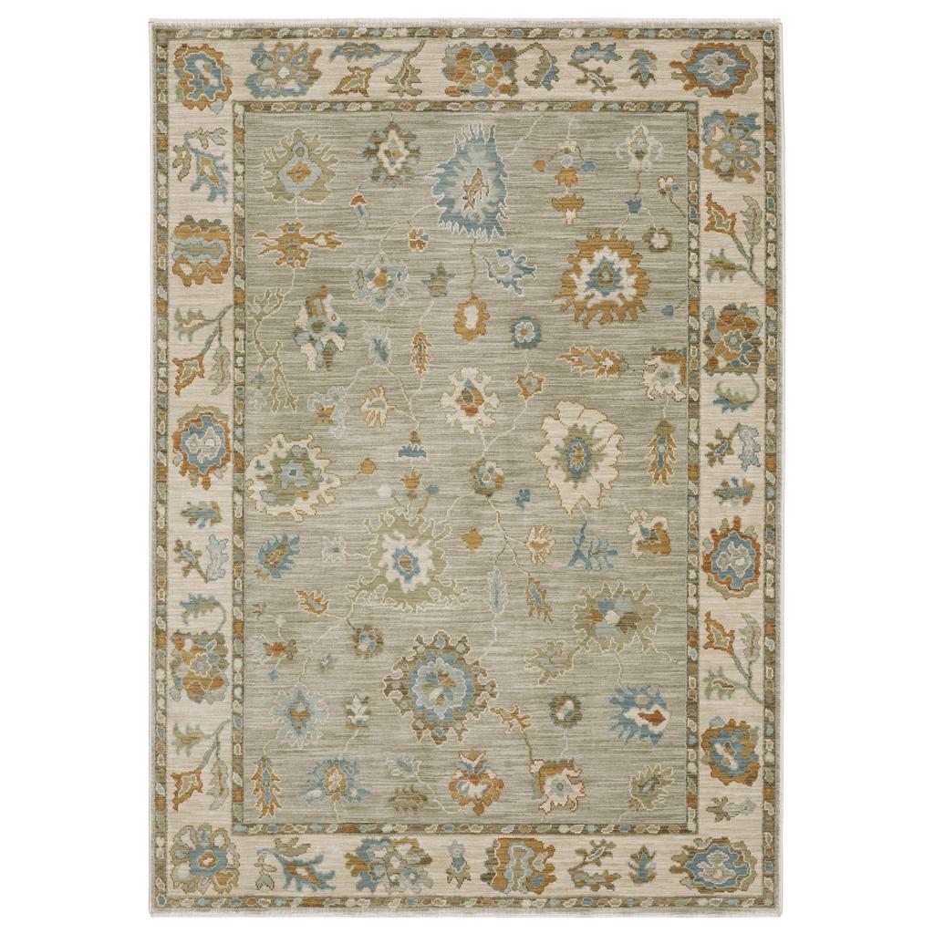 Oriental Weavers Maeve MAE11 Grey Rectangle Indoor Area Rug Oriental Pattern-