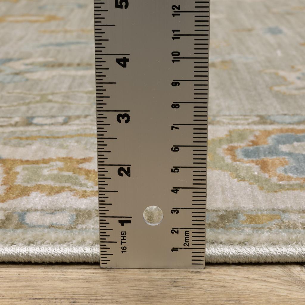 Oriental Weavers Maeve MAE11 Grey Rectangle Indoor Area Rug Oriental Pattern-