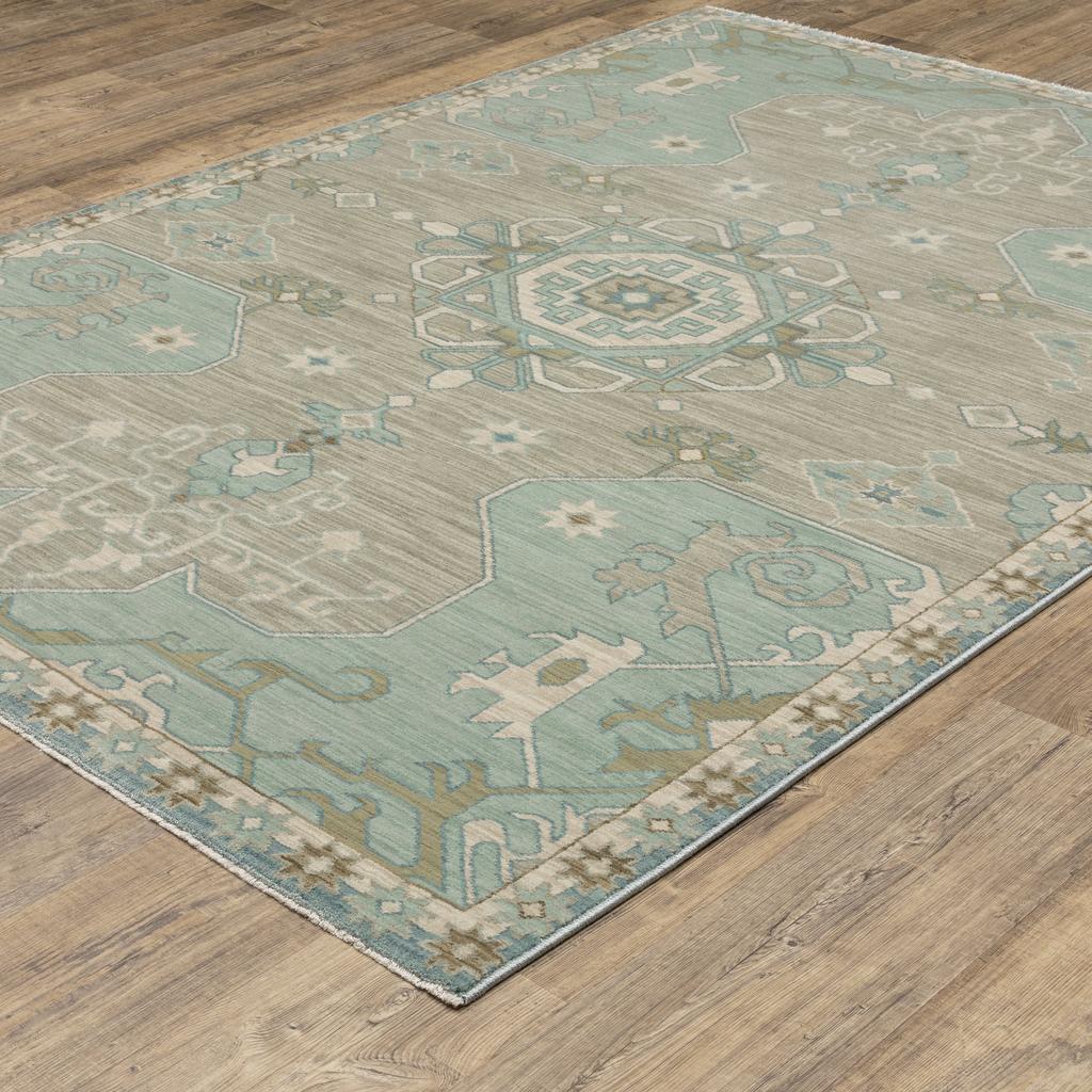 Oriental Weavers Maeve MAE12 Grey Rectangle Indoor Area Rug Oriental Pattern-