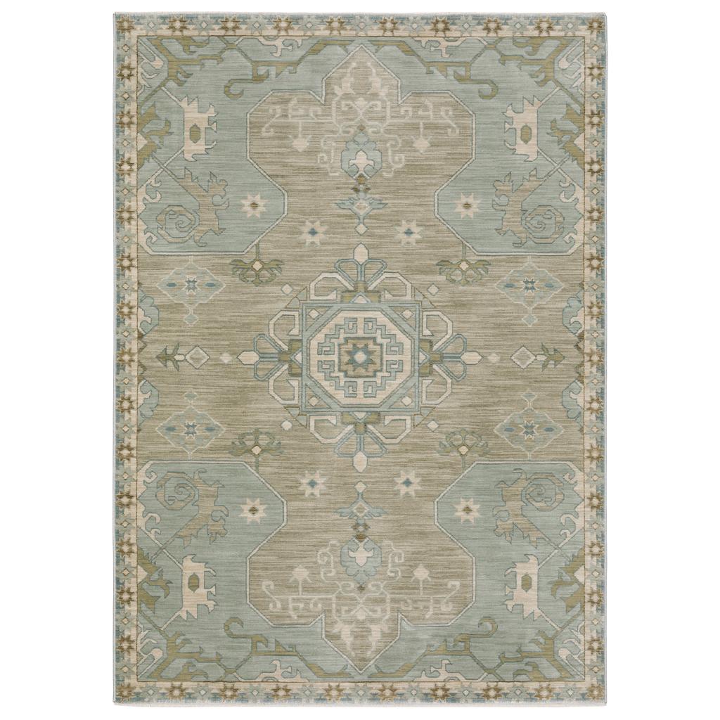 Oriental Weavers Maeve MAE12 Grey Rectangle Indoor Area Rug Oriental Pattern-