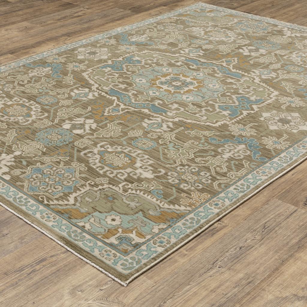 Oriental Weavers Maeve MAE13 Brown Rectangle Indoor Area Rug Oriental Pattern-