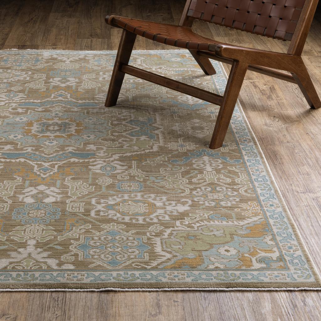 Oriental Weavers Maeve MAE13 Brown Rectangle Indoor Area Rug Oriental Pattern-