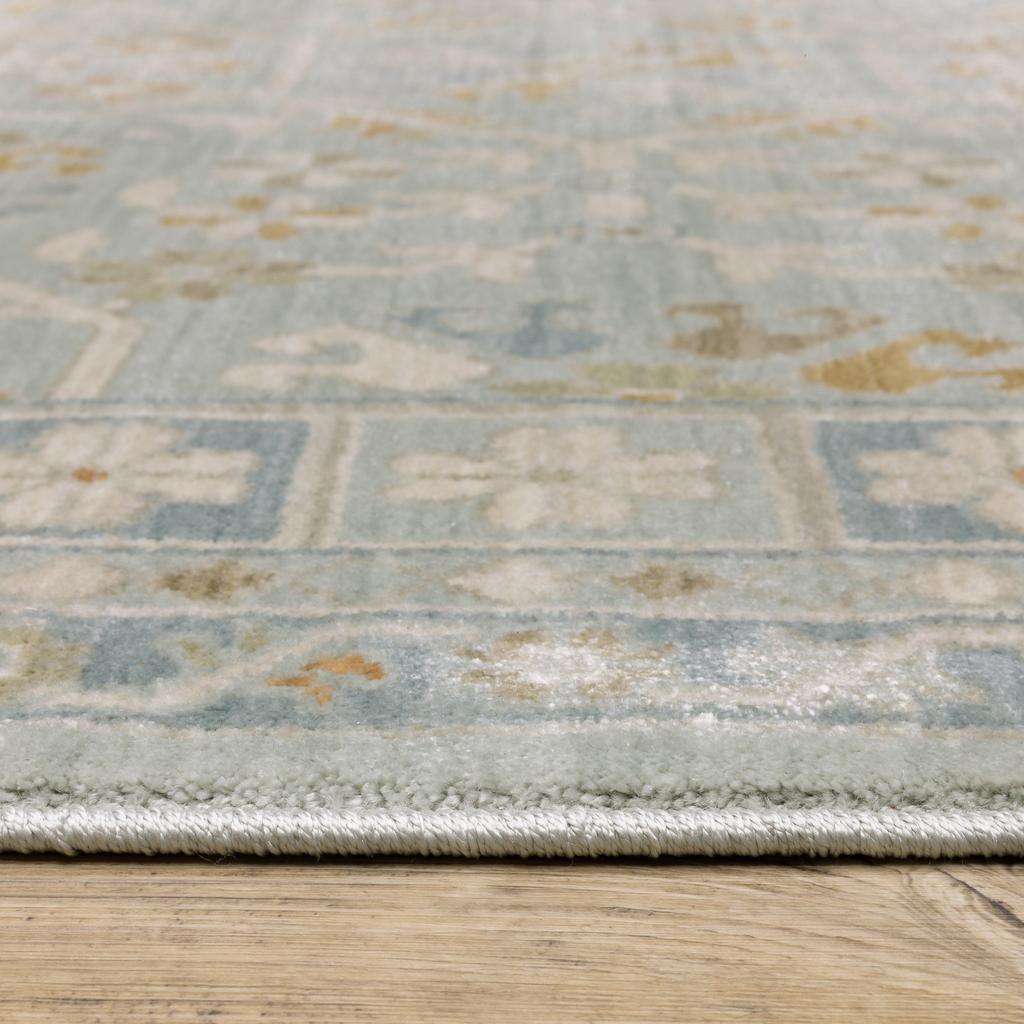 Oriental Weavers Maeve MAE14 Teal Rectangle Indoor Area Rug Oriental Pattern-