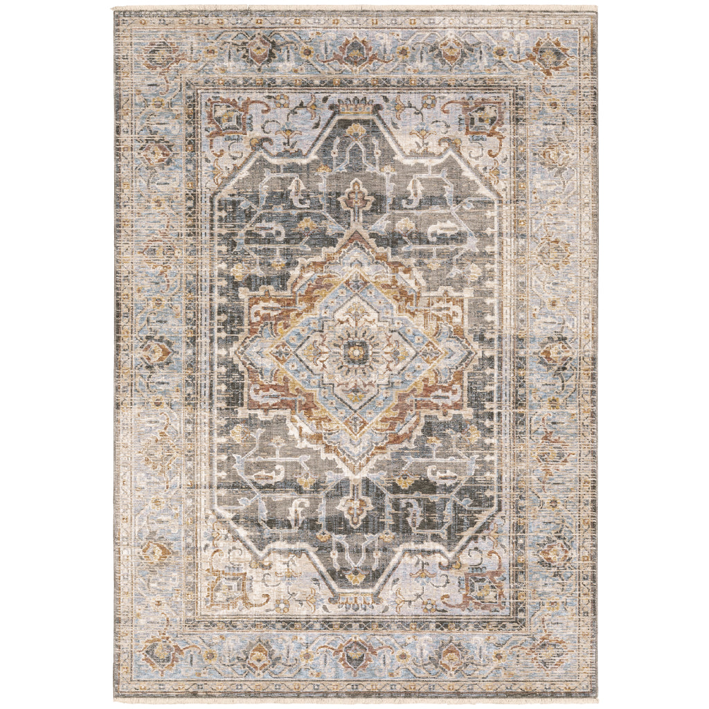Oriental Weavers Maharaja 1803X Multicolor Rectangle Indoor Area Rug - Stain Resistant Low Pile Vintage Style Rug with Medallion Design