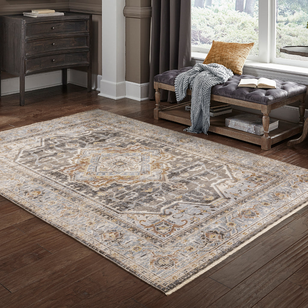 Oriental Weavers Maharaja 1803X Multicolor Rectangle Indoor Area Rug - Stain Resistant Low Pile Vintage Style Rug with Medallion Design
