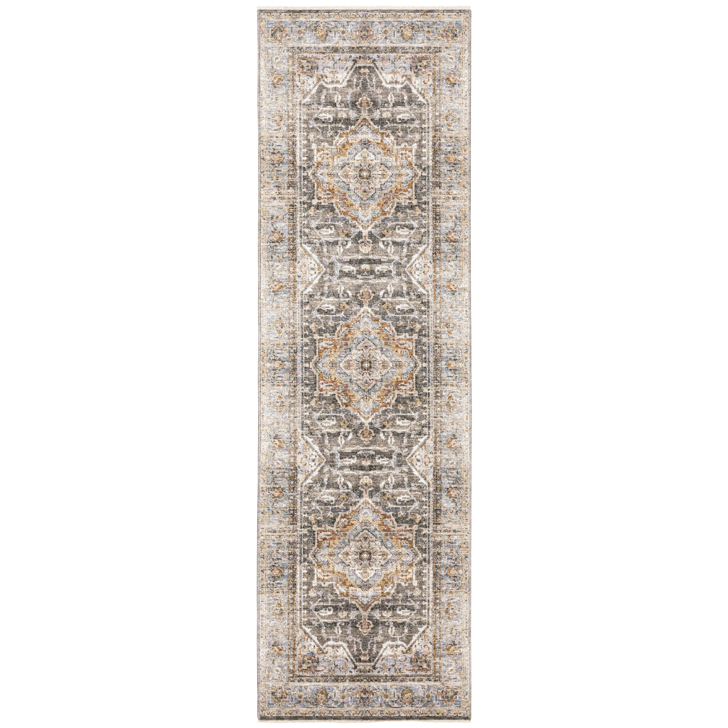 Oriental Weavers Maharaja 1803X Multicolor Rectangle Indoor Runner - Stain Resistant Low Pile Vintage Style Rug with Medallion Design