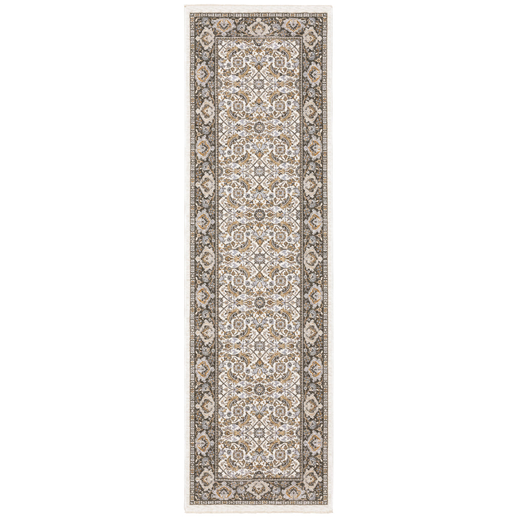 Oriental Weavers Maharaja 2061N Multicolor Rectangle Indoor Runner - Stain Resistant Low Pile Vintage Style Rug with Oriental Design-