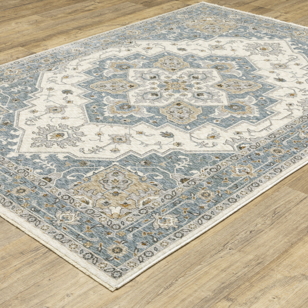 Oriental Weavers Maharaja 051F1 Multicolor Rectangle Indoor Area Rug - Stain Resistant Low Pile Traditional Rug with Medallion Design