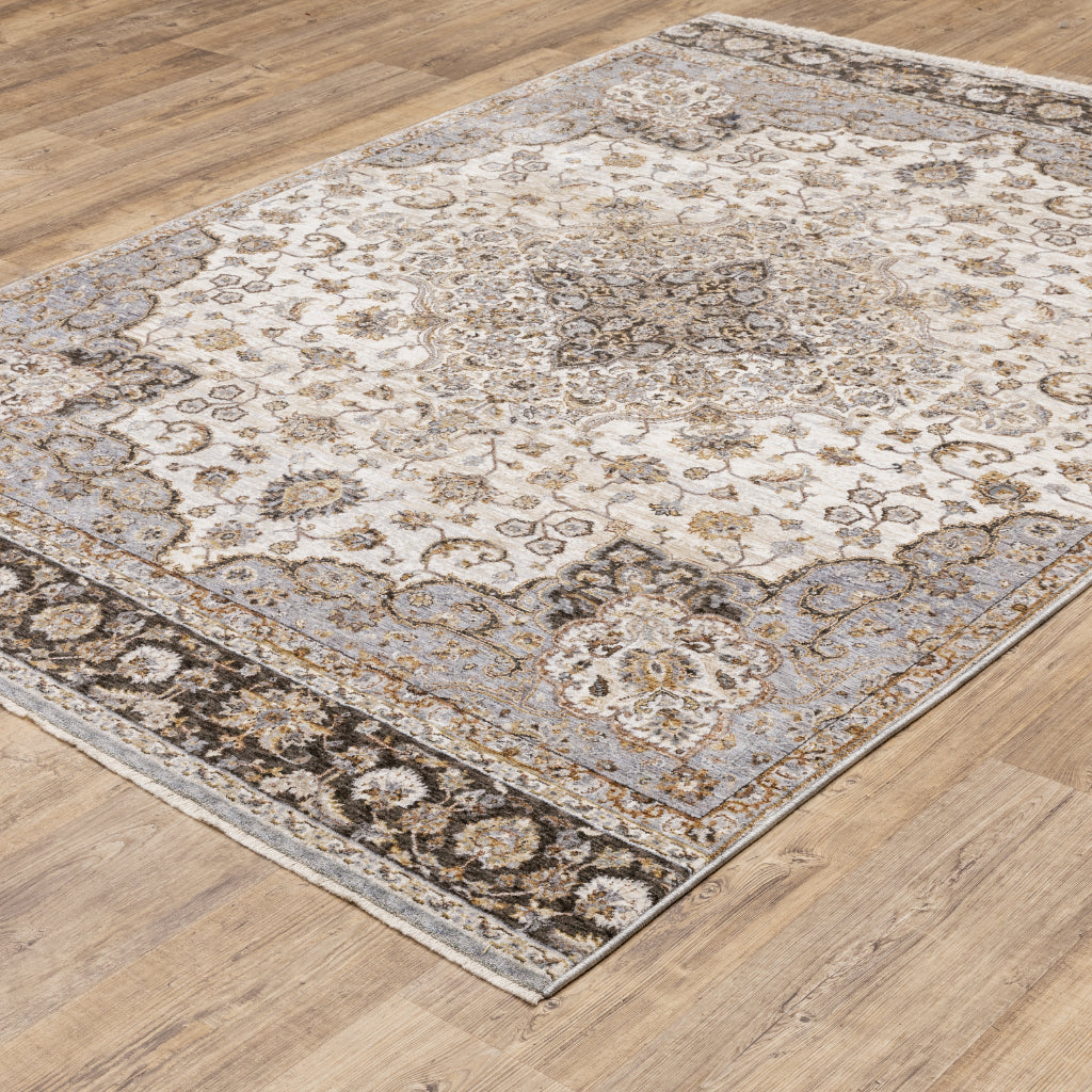 Oriental Weavers Maharaja 660J1 Multicolor Rectangle Indoor Runner - Stain Resistant Low Pile Vintage Style Rug with Medallion Design