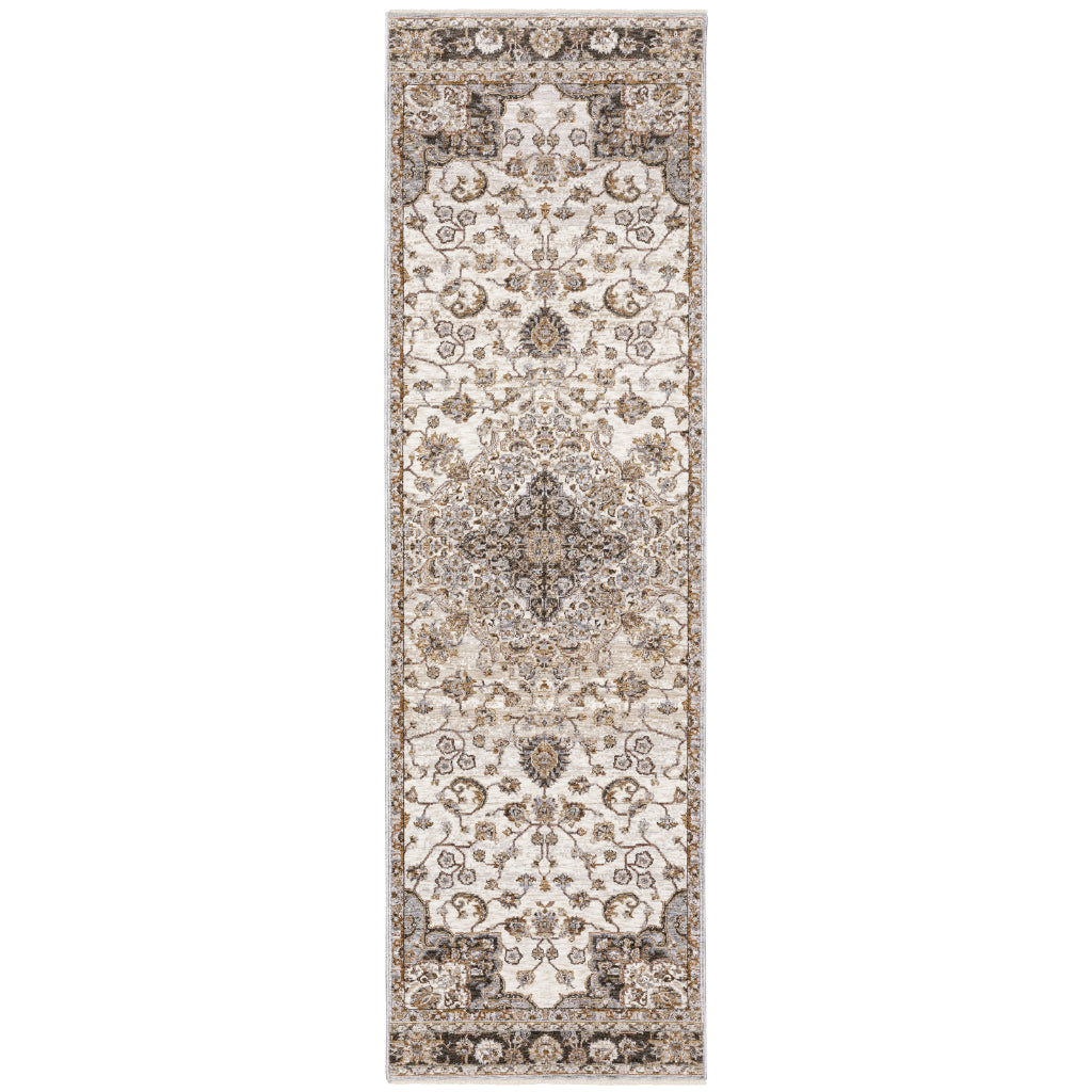 Oriental Weavers Maharaja 660J1 Multicolor Rectangle Indoor Runner - Stain Resistant Low Pile Vintage Style Rug with Medallion Design-