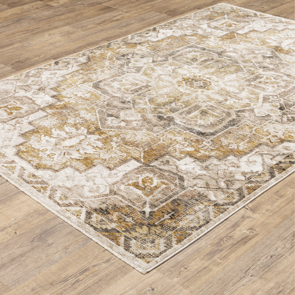 Oriental Weavers Maharaja 661C1 Multicolor Rectangle Indoor Area Rug - Stain Resistant Low Pile Vintage Style Rug with Medallion Design