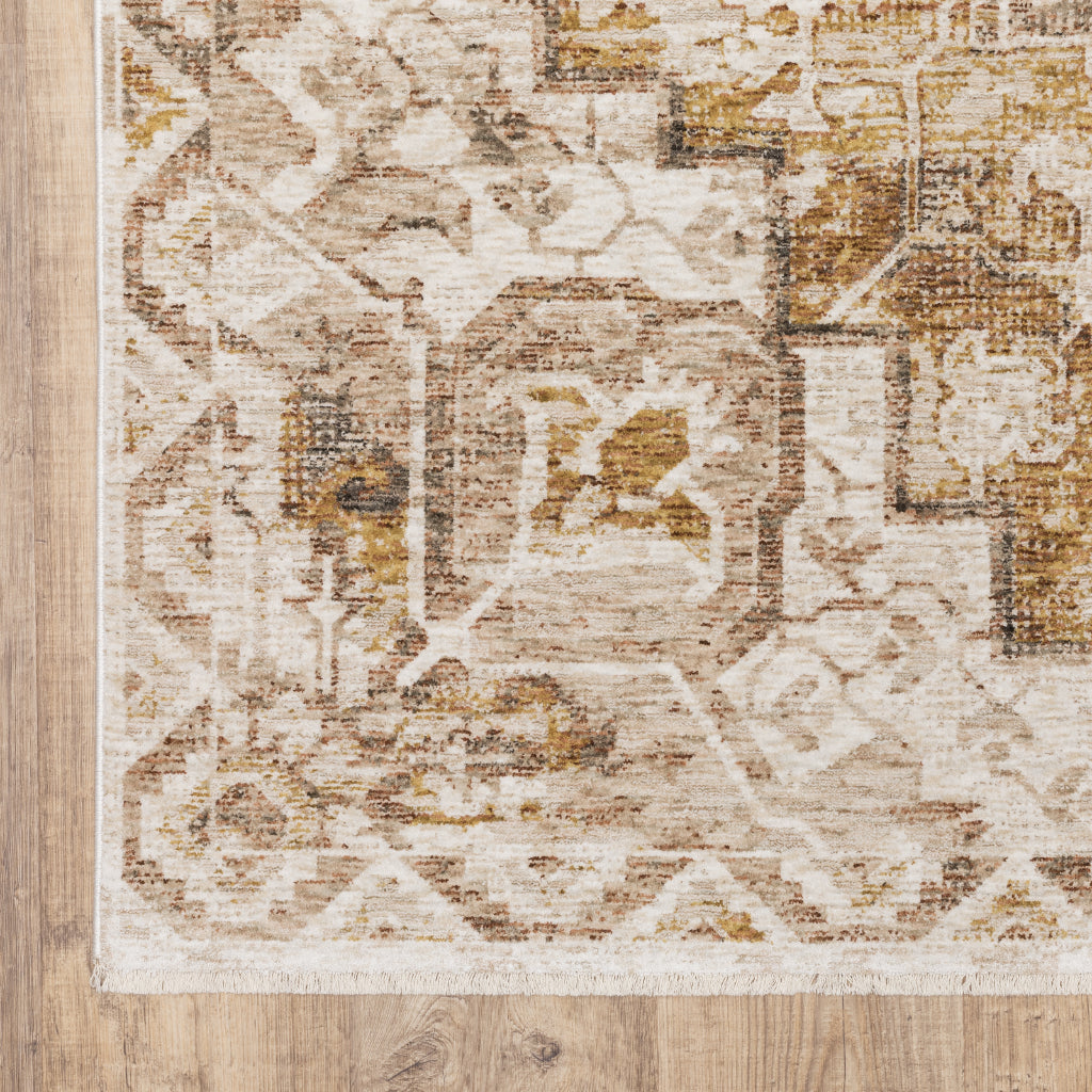 Oriental Weavers Maharaja 661C1 Multicolor Rectangle Indoor Area Rug - Stain Resistant Low Pile Vintage Style Rug with Medallion Design