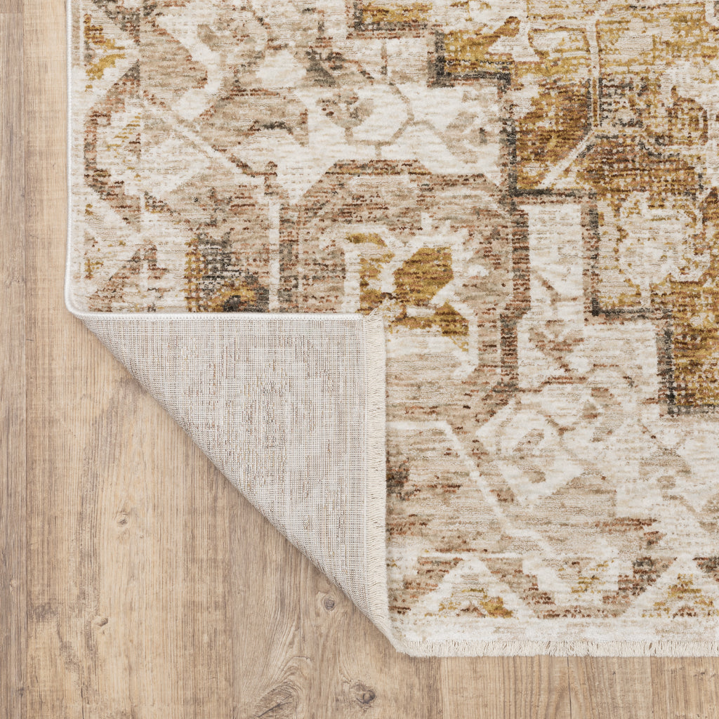 Oriental Weavers Maharaja 661C1 Multicolor Rectangle Indoor Area Rug - Stain Resistant Low Pile Vintage Style Rug with Medallion Design