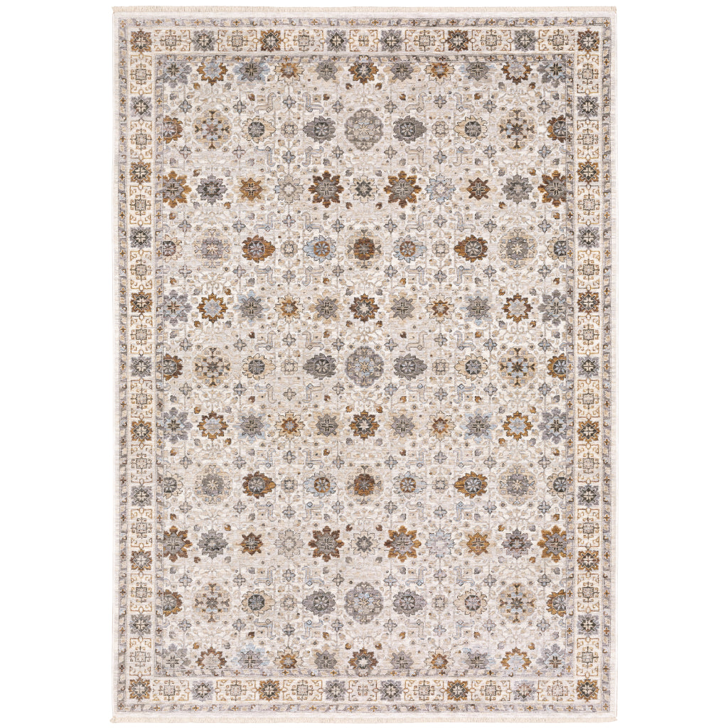Oriental Weavers Maharaja 071W1 Multicolor Rectangle Indoor Area Rug - Stain Resistant Low Pile Floral Rug-