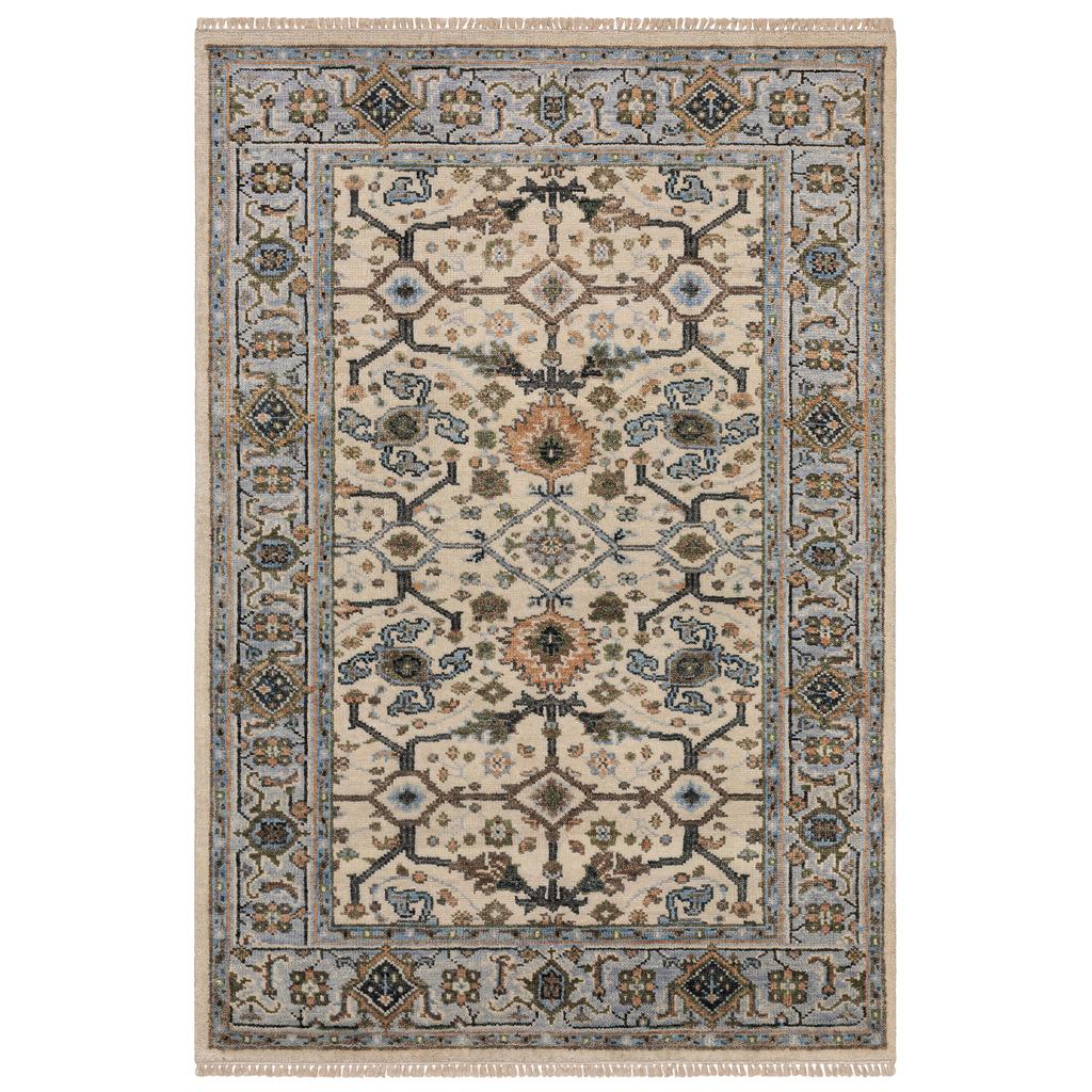 Oriental Weavers Majorca MAJ01 Ivory Rectangle Indoor Area Rug Oriental Pattern-