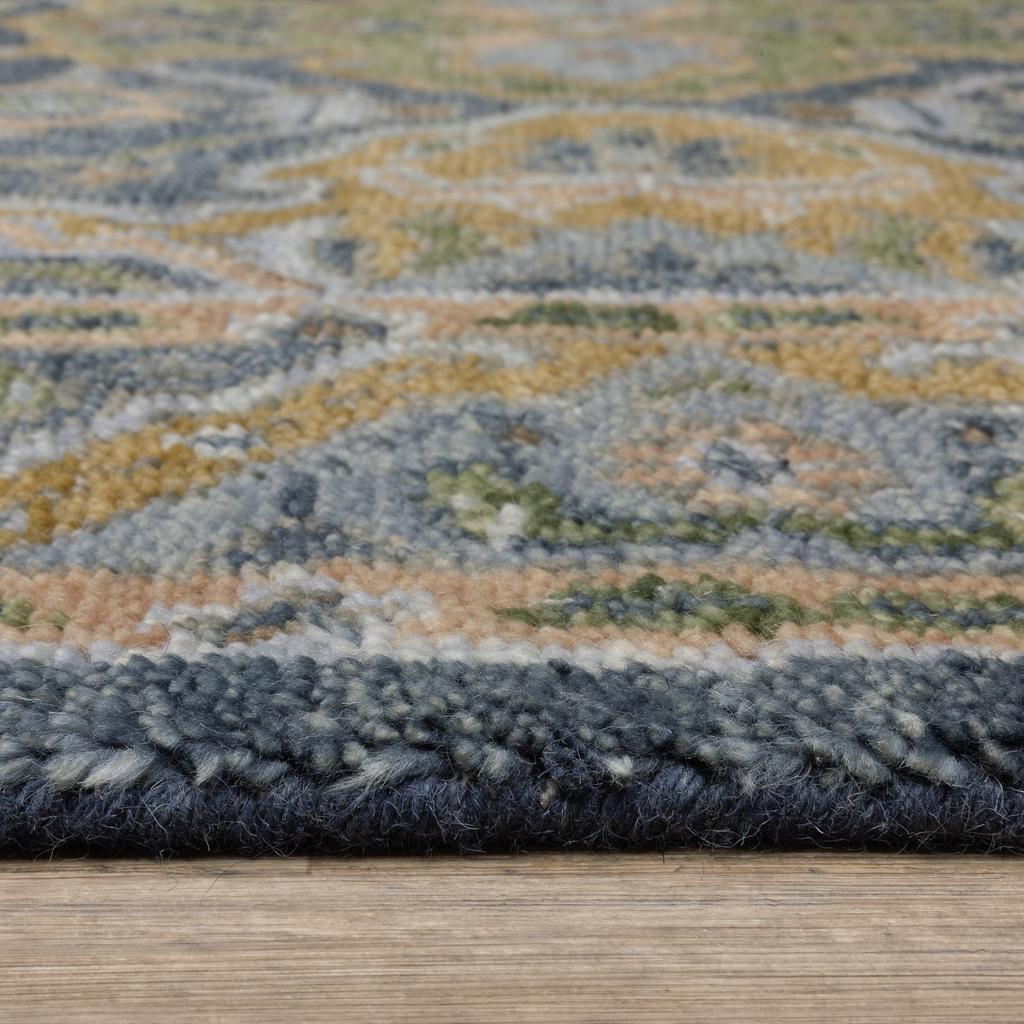 Oriental Weavers Majorca MAJ03 Blue Rectangle Indoor Runner Oriental Pattern-