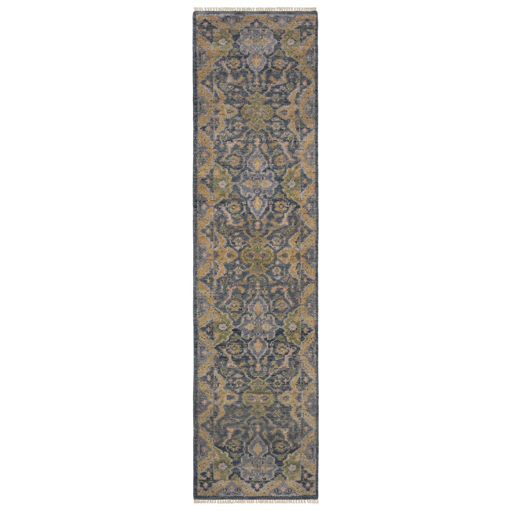 Oriental Weavers Majorca MAJ03 Blue Rectangle Indoor Runner Oriental Pattern-