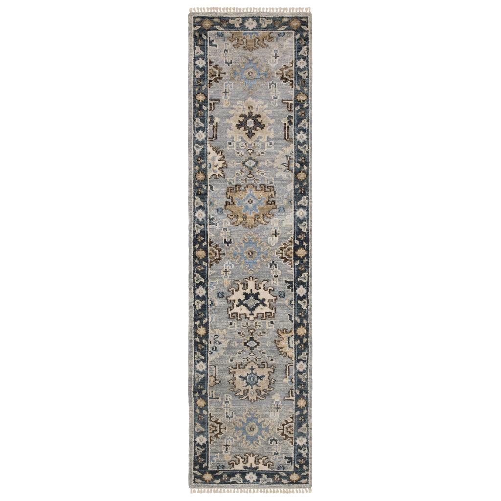 Oriental Weavers Majorca MAJ05 Grey Rectangle Indoor Runner Oriental Pattern-
