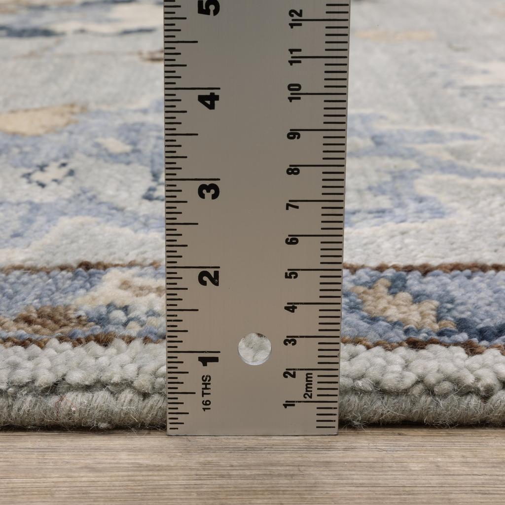 Oriental Weavers Majorca MAJ06 Light Blue Rectangle Indoor Runner Oriental Pattern-