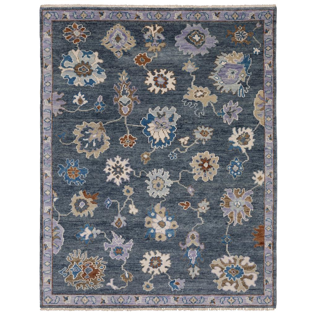 Oriental Weavers Majorca MAJ07 Blue Rectangle Indoor Area Rug Oriental Pattern-