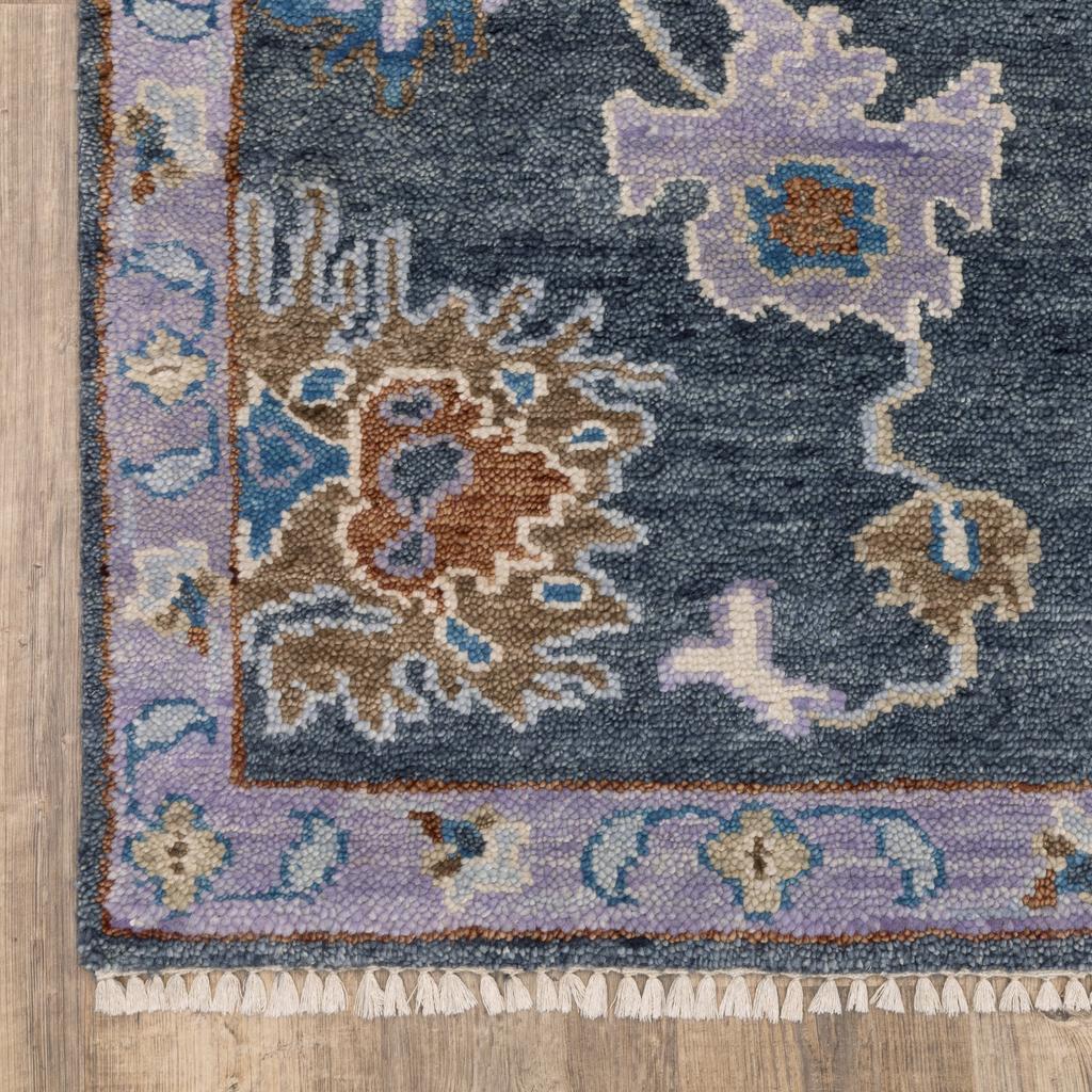 Oriental Weavers Majorca MAJ07 Blue Rectangle Indoor Runner Oriental Pattern-