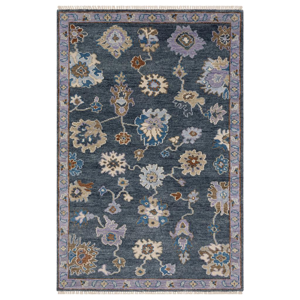 Oriental Weavers Majorca MAJ07 Blue Rectangle Indoor Area Rug Oriental Pattern-