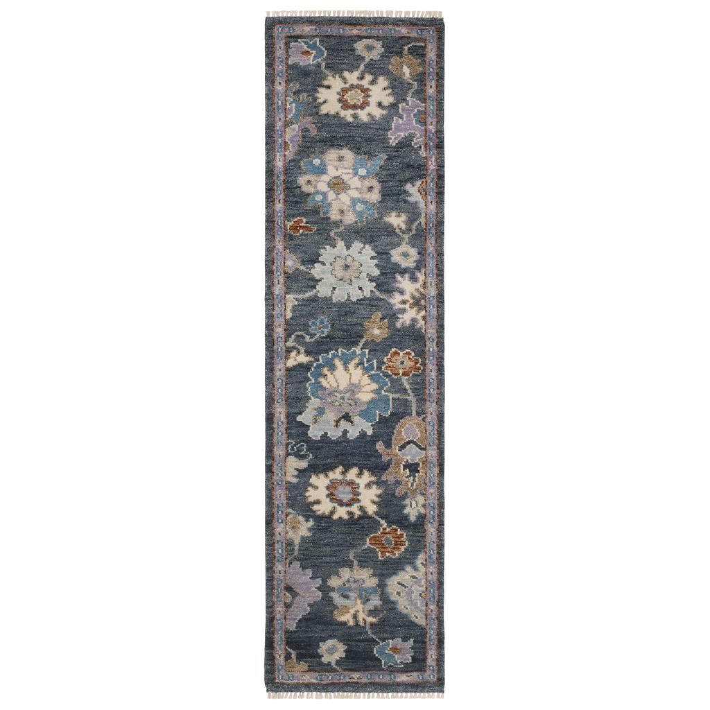Oriental Weavers Majorca MAJ07 Blue Rectangle Indoor Runner Oriental Pattern-