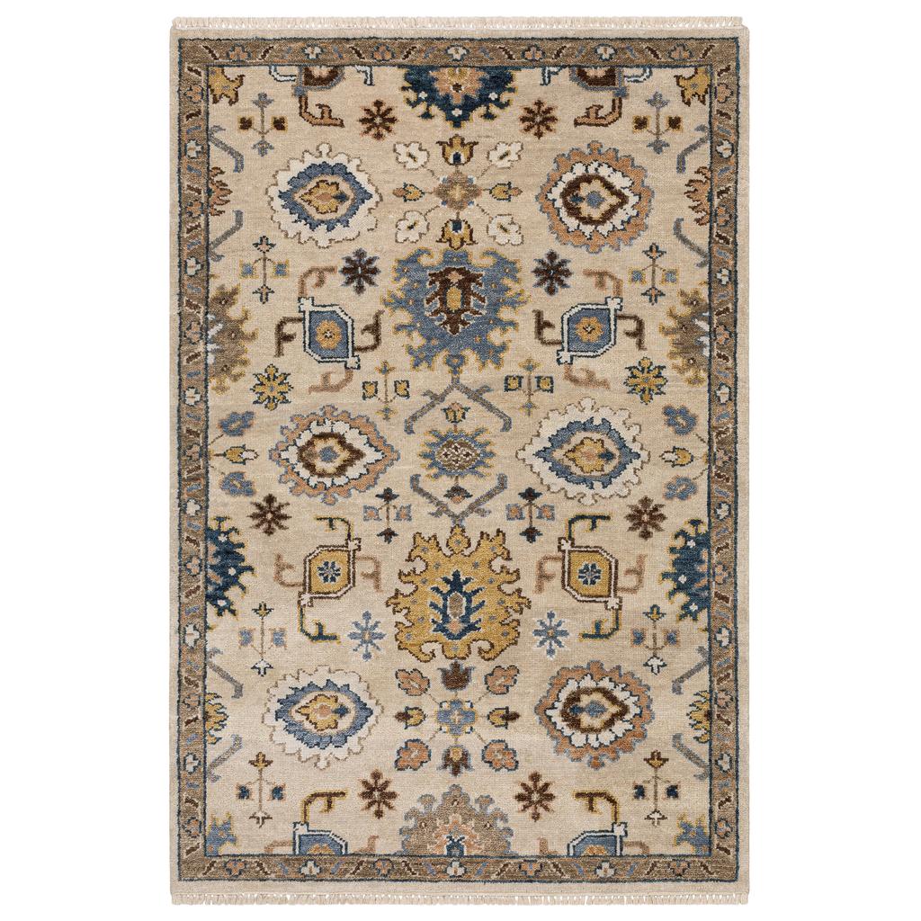 Oriental Weavers Majorca MAJ08 Ivory Rectangle Indoor Area Rug Oriental Pattern-