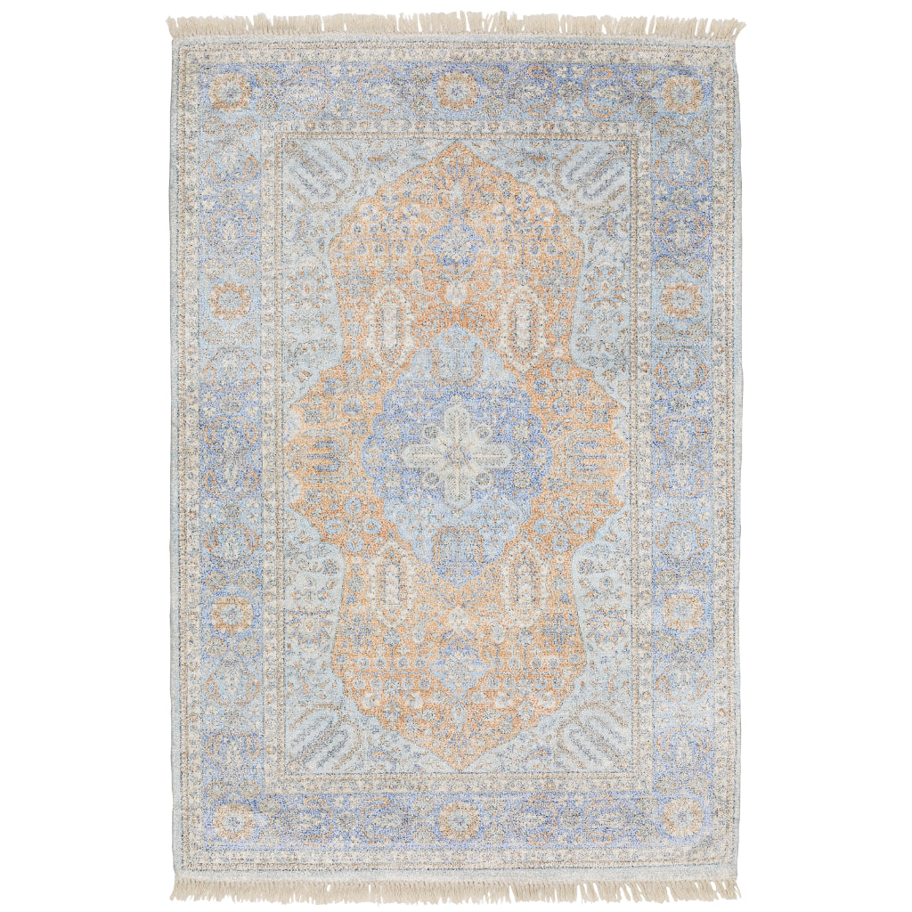 Oriental Weavers Malabar 45301 Multicolor Rectangle Indoor Area Rug - Stain Resistant Hand Loomed Rug with Medallion Design
