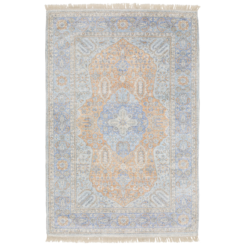 Oriental Weavers Malabar 45301 Multicolor Rectangle Indoor Area Rug - Stain Resistant Hand Loomed Rug with Medallion Design-