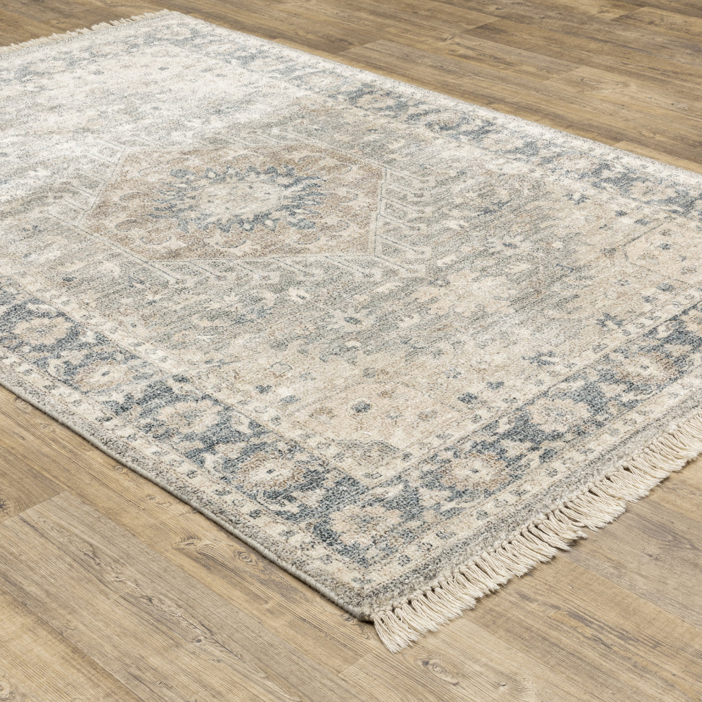 Oriental Weavers Malabar 45302 Multicolor Rectangle Indoor Area Rug - Stain Resistant Hand Loomed Rug with Medallion Design