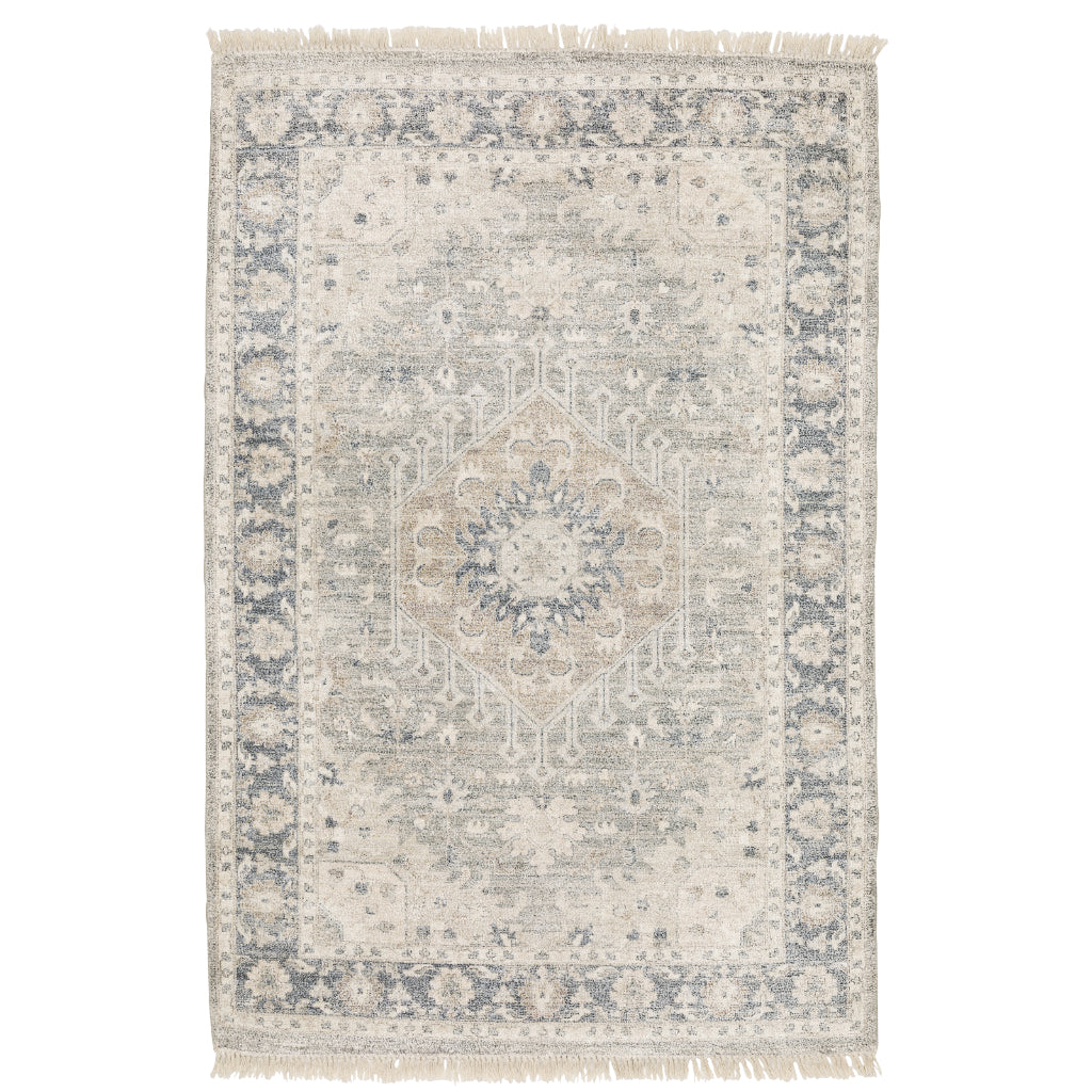 Oriental Weavers Malabar 45302 Multicolor Rectangle Indoor Area Rug - Stain Resistant Hand Loomed Rug with Medallion Design