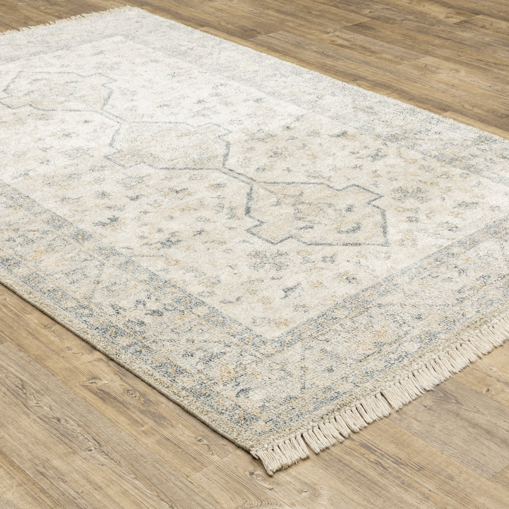 Oriental Weavers Malabar 45304 Multicolor Rectangle Indoor Area Rug - Stain Resistant Hand Loomed Rug with Medallion Design