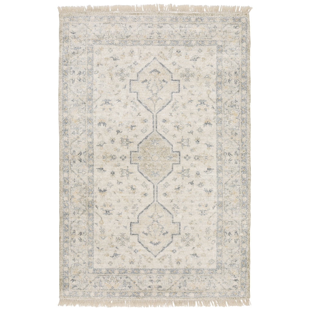 Oriental Weavers Malabar 45304 Multicolor Rectangle Indoor Area Rug - Stain Resistant Hand Loomed Rug with Medallion Design