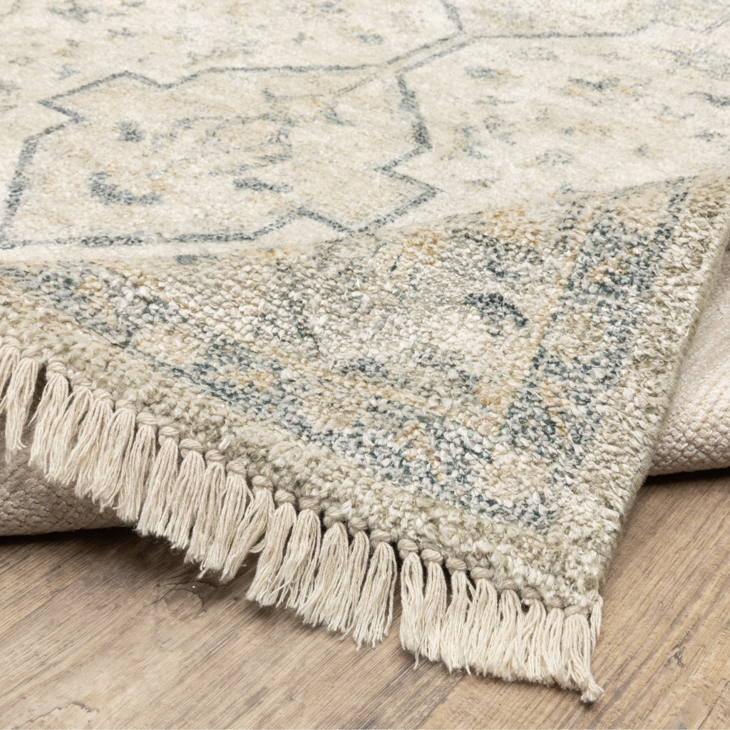 Oriental Weavers Malabar 45304 Multicolor Rectangle Indoor Area Rug - Stain Resistant Hand Loomed Rug with Medallion Design