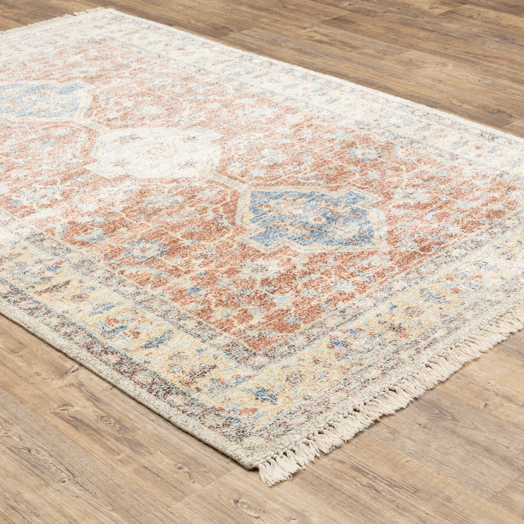 Oriental Weavers Malabar 45305 Multicolor Rectangle Indoor Runner - Stain Resistant Hand Loomed Rug with Traditional Design