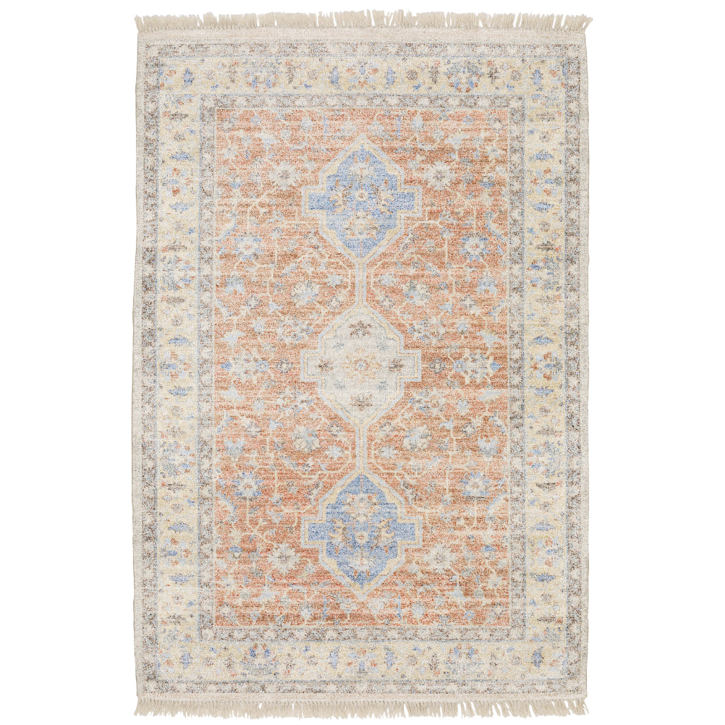 Oriental Weavers Malabar 45305 Multicolor Rectangle Indoor Area Rug - Stain Resistant Hand Loomed Rug with Traditional Design