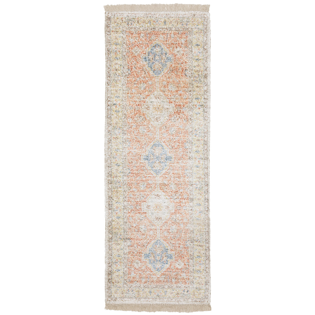 Oriental Weavers Malabar 45305 Multicolor Rectangle Indoor Runner - Stain Resistant Hand Loomed Rug with Traditional Design-
