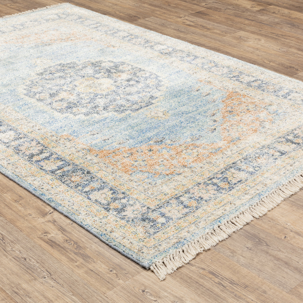 Oriental Weavers Malabar 45306 Multicolor Rectangle Indoor Area Rug - Stain Resistant Hand Loomed Rug with Medallion Design