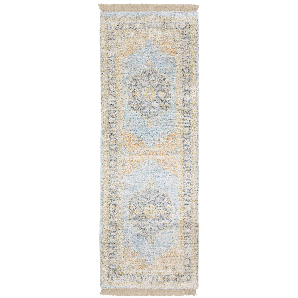 Oriental Weavers Malabar 45306 Multicolor Rectangle Indoor Runner - Stain Resistant Hand Loomed Rug with Medallion Design-