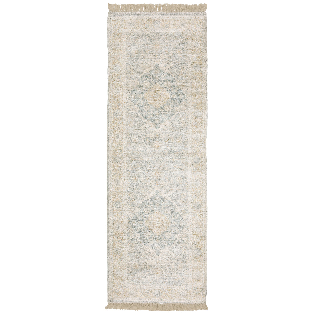 Oriental Weavers Malabar 45307 Multicolor Rectangle Indoor Runner - Stain Resistant Hand Loomed Rug with Medallion Design