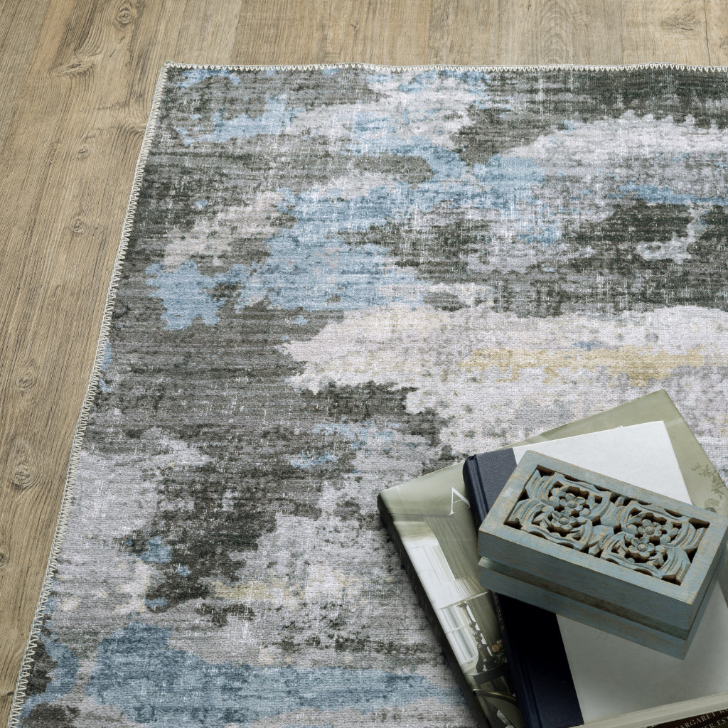 Oriental Weavers Malibu MAL01 Multicolor Rectangle Indoor Runner - Stain Resistant Low Pile Abstract Rug