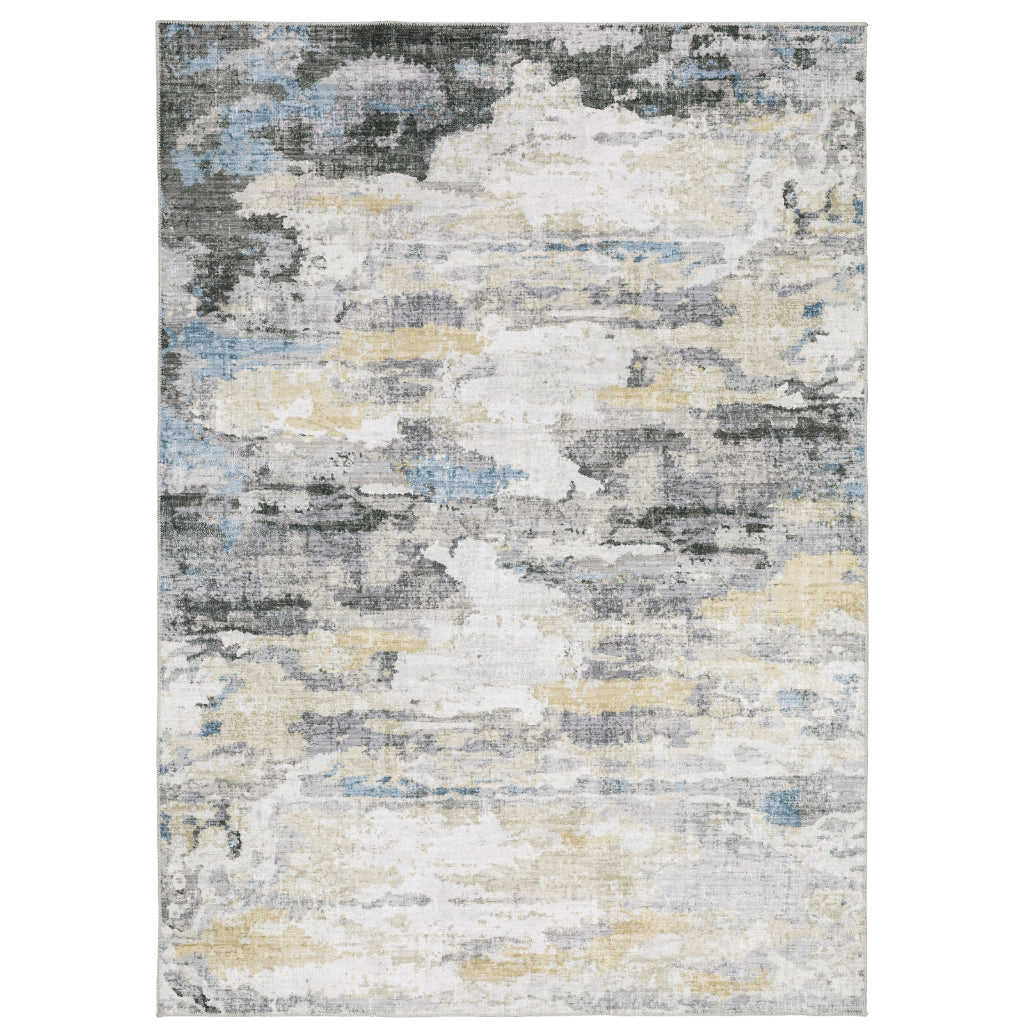 Oriental Weavers Malibu MAL01 Multicolor Rectangle Indoor Area Rug - Stain Resistant Low Pile Abstract Rug-