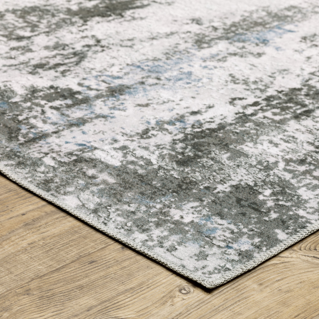 Oriental Weavers Malibu MAL02 Multicolor Rectangle Indoor Runner - Stain Resistant Low Pile Abstract Rug