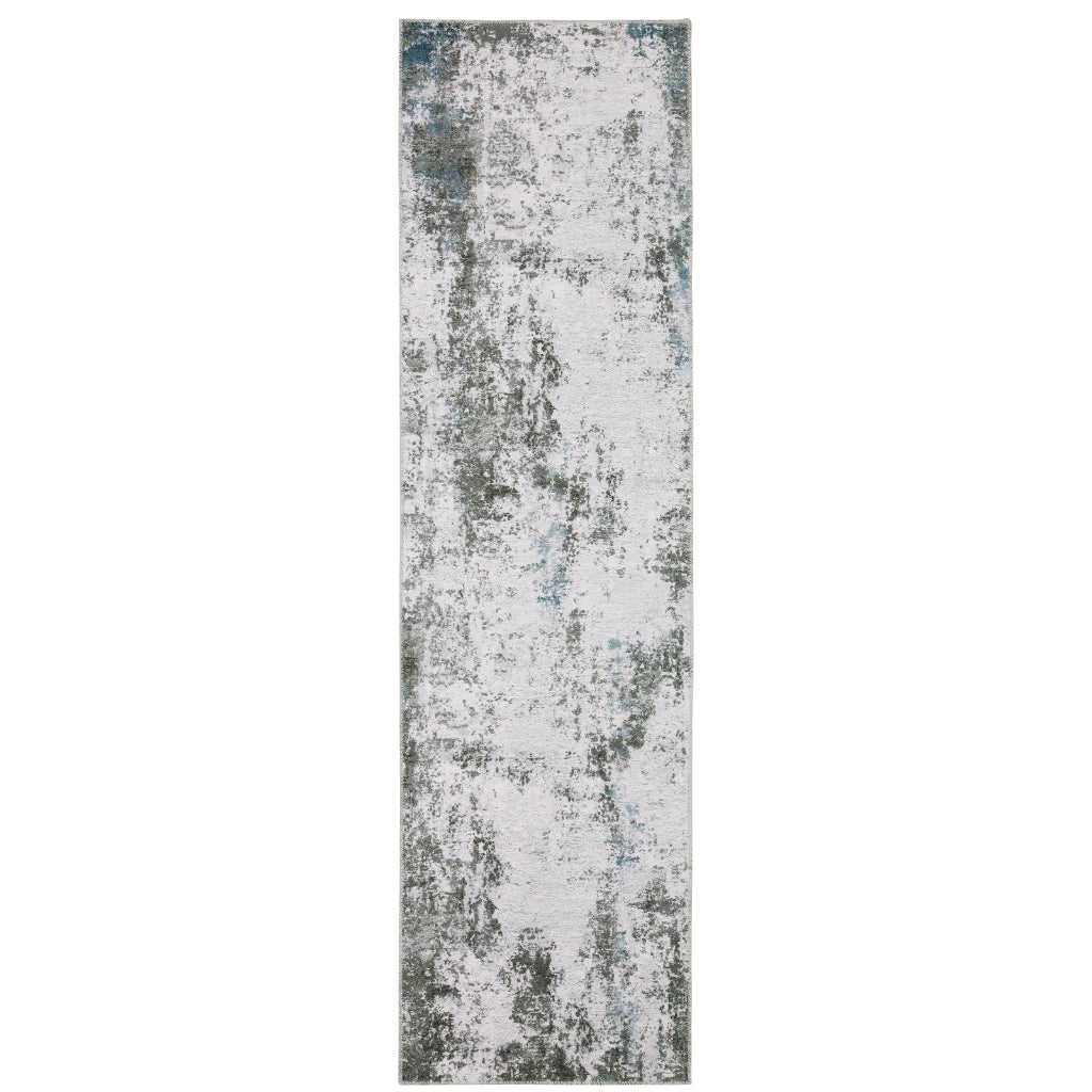 Oriental Weavers Malibu MAL02 Multicolor Rectangle Indoor Runner - Stain Resistant Low Pile Abstract Rug
