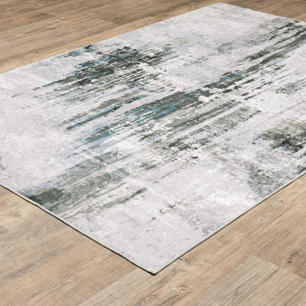 Oriental Weavers Malibu MAL03 Multicolor Rectangle Indoor Area Rug - Stain Resistant Low Pile Abstract Rug